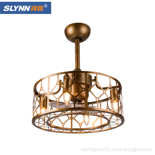SLYNN Copper DC Silent LED Ceiling Fan - Low Noise 220V